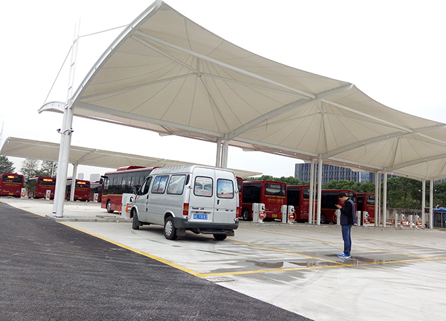 充電樁棚加油站膜結構